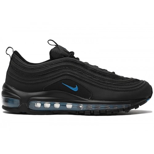 Nike Air Max 97 BG Black Imperial Blue - подростковая сетка размеров