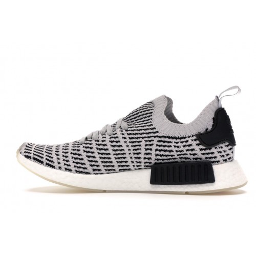 Кроссы adidas NMD R1 STLT Grey Black - мужская сетка размеров