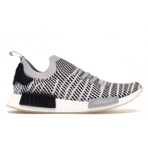 Кроссы adidas NMD R1 STLT Grey Black - мужская сетка размеров