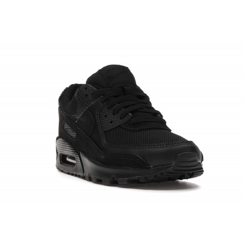 Кроссы Nike Air Max 90 Recraft Triple Black (W) - женская сетка размеров