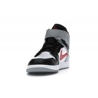 Jordan 1 High FlyEase Black Particle Grey Gym Red