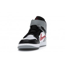 Jordan 1 High FlyEase Black Particle Grey Gym Red