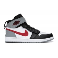 Jordan 1 High FlyEase Black Particle Grey Gym Red