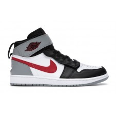 Jordan 1 High FlyEase Black Particle Grey Gym Red