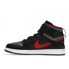 Jordan 1 High FlyEase Black Gym Red Smoke Grey