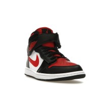 Jordan 1 High FlyEase Black White Fire Red