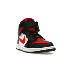 Jordan 1 High FlyEase Black White Fire Red
