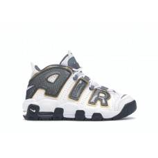 Подростковые кроссовки Nike Air More Uptempo White Anthracite Snakeskin (GS)