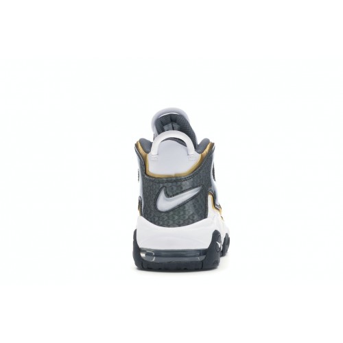 Кроссы Nike Air More Uptempo White Anthracite Snakeskin (GS) - подростковая сетка размеров