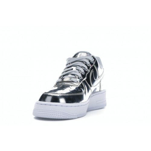Кроссы Nike Air Force 1 Low Metallic Chrome (W) - женская сетка размеров