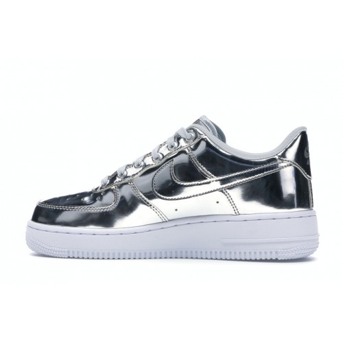 Кроссы Nike Air Force 1 Low Metallic Chrome (W) - женская сетка размеров