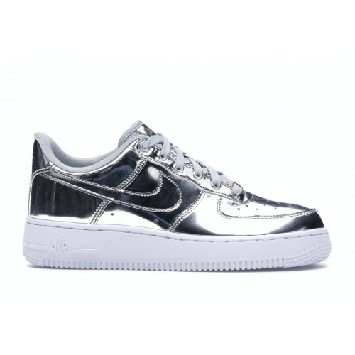 Кроссы Nike Air Force 1 Low Metallic Chrome (W) - женская сетка размеров