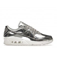 Женские кроссовки Nike Air Max 90 Metallic Silver (2020) (W)