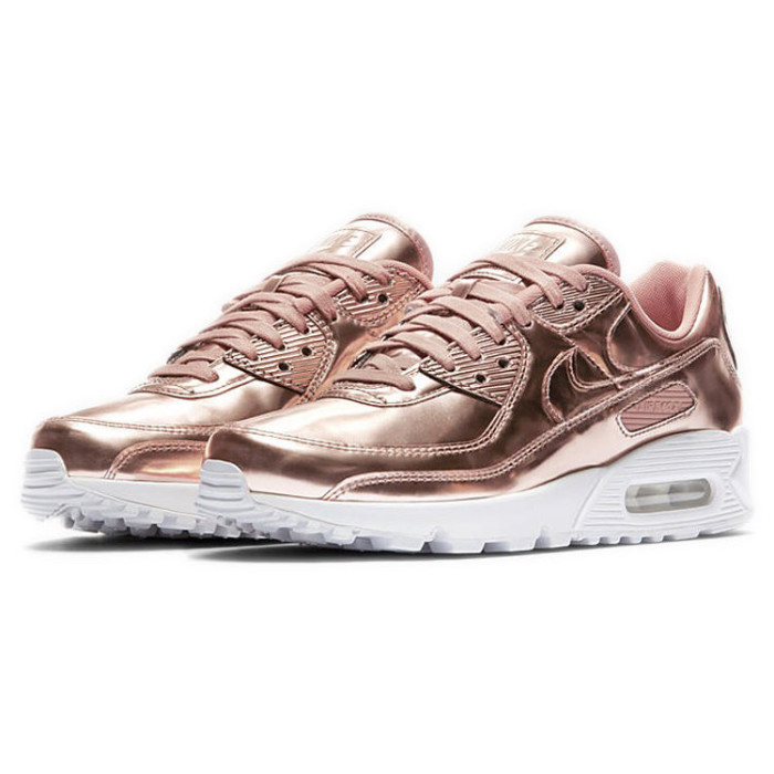 Nike Wmns Air Max 90 Metallic Pack - Rose Gold - женская сетка размеров Nike Wmns Air Max 90 Metallic Pack - Rose Gold - женская сетка размеров