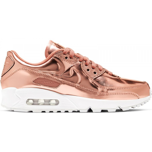 Кроссы Nike Air Max 90 Metallic Rose Gold (2020) (W) - женская сетка размеров