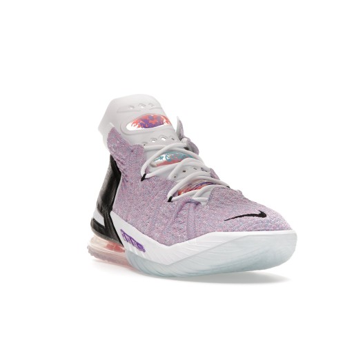 Кроссы Nike LeBron 18 Graffiti Blue Muti-Color - мужская сетка размеров