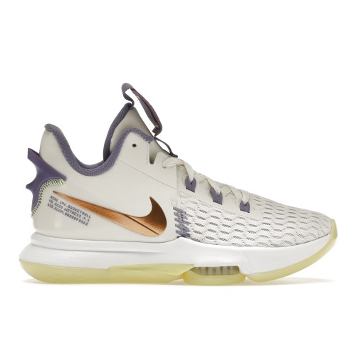 Кроссы Nike LeBron Witness 5 Summit White Metallic Bronze - мужская сетка размеров