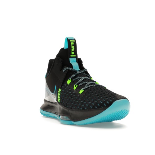 Кроссы Nike LeBron Witness 5 Black Light Blue Fury - мужская сетка размеров