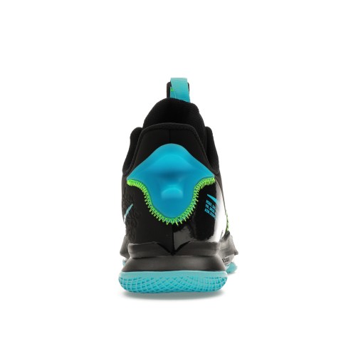 Кроссы Nike LeBron Witness 5 Black Light Blue Fury - мужская сетка размеров