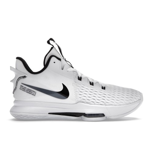 Кроссы Nike LeBron Witness 5 White Black - мужская сетка размеров