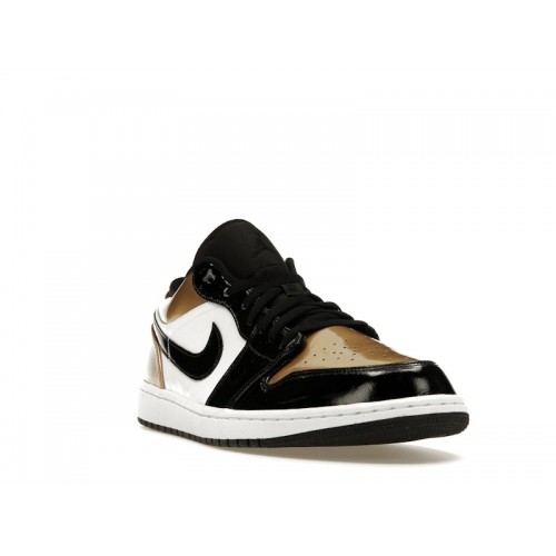 Кроссы Jordan 1 Low Gold Toe - мужская сетка размеров