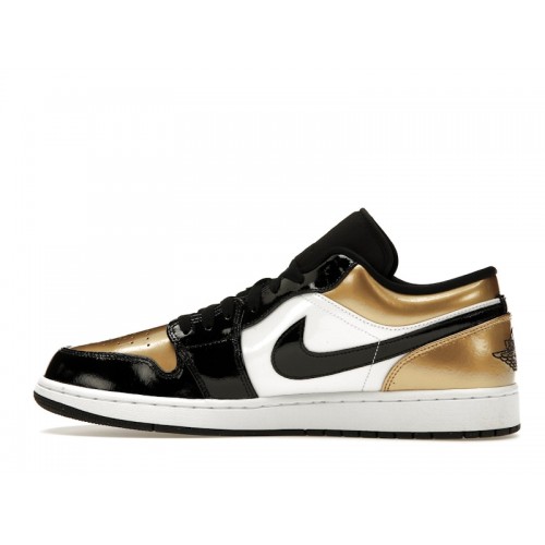 Кроссы Jordan 1 Low Gold Toe - мужская сетка размеров