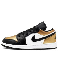 Подростковые Jordan 1 Low Gold Toe (GS)