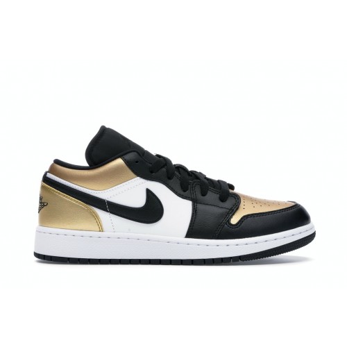 Кроссы Jordan 1 Low Gold Toe (GS) - подростковая сетка размеров