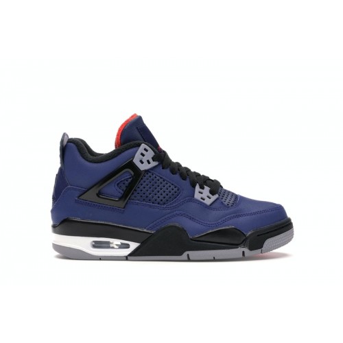 Кроссы Jordan 4 Retro Winterized Loyal Blue (GS) - подростковая сетка размеров