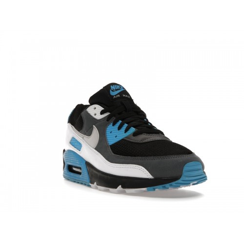 Nike Air Max 90 Black Blue - мужская сетка размеров