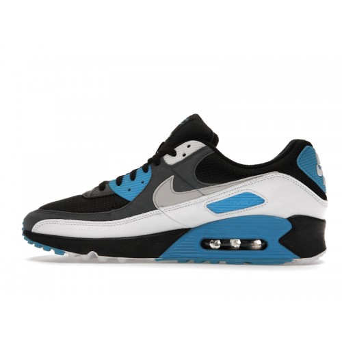 Nike Air Max 90 Black Blue - мужская сетка размеров