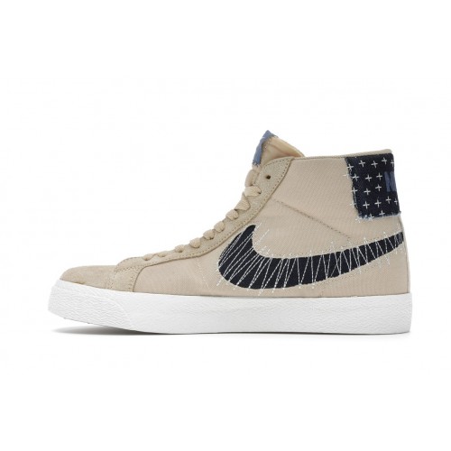 Кроссы Nike SB Zoom Blazer Mid Sashiko Sesame - мужская сетка размеров