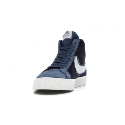 Кроссы Nike SB Zoom Blazer Mid Sashiko Mystic Navy - мужская сетка размеров