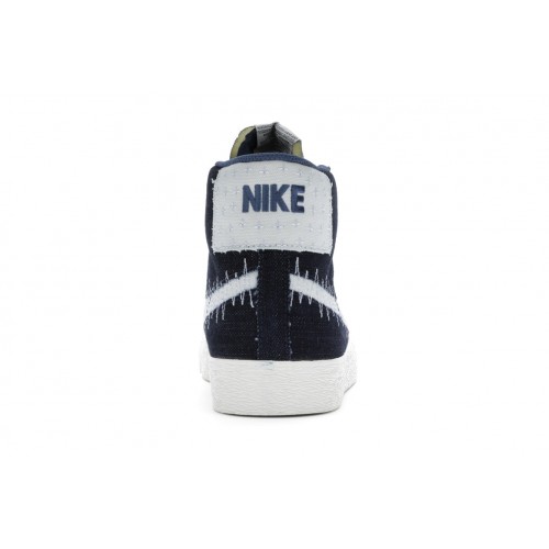 Кроссы Nike SB Zoom Blazer Mid Sashiko Mystic Navy - мужская сетка размеров