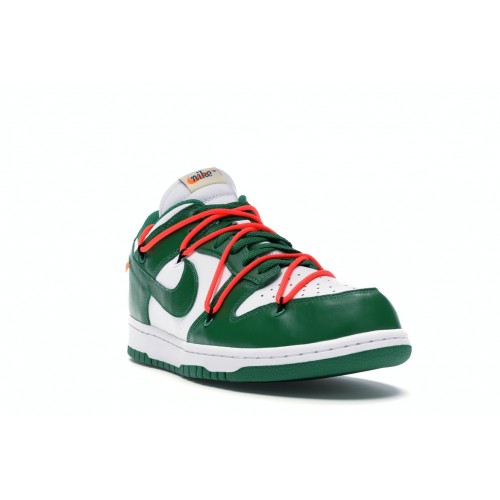 Кроссы Nike Dunk Low Off-White Pine Green - мужская сетка размеров