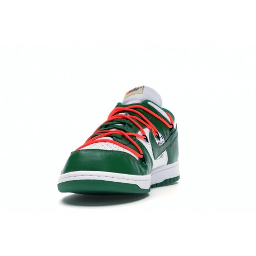 Кроссы Nike Dunk Low Off-White Pine Green - мужская сетка размеров