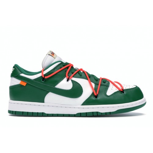 Кроссы Nike Dunk Low Off-White Pine Green - мужская сетка размеров