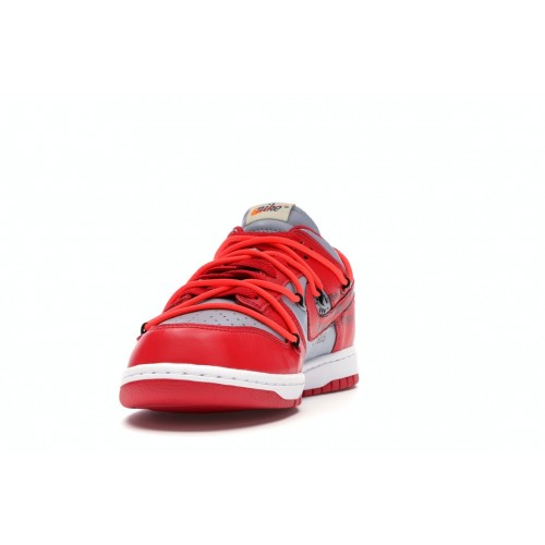 Кроссы Nike Dunk Low Off-White University Red - мужская сетка размеров