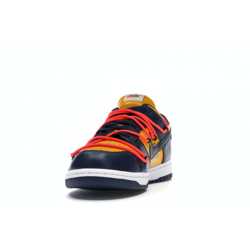 Кроссы Nike Dunk Low Off-White University Gold - мужская сетка размеров