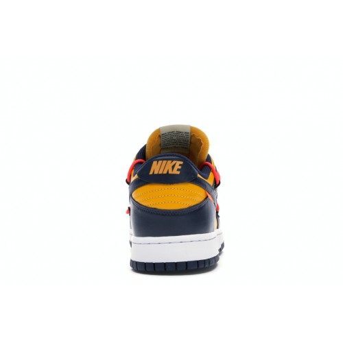 Кроссы Nike Dunk Low Off-White University Gold - мужская сетка размеров