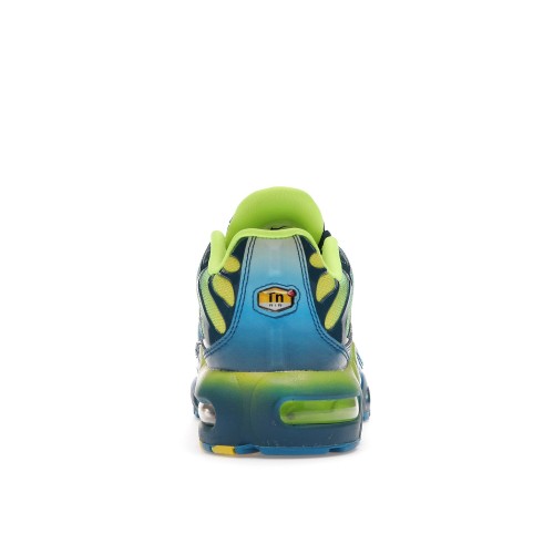 Кроссы Nike Air Max Plus Fade Blue Hero Volt (GS) - подростковая сетка размеров