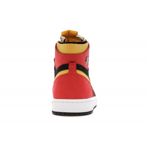 Кроссы Jordan 1 High Zoom Air CMFT Black Chile Red - мужская сетка размеров