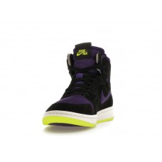 Женские Jordan 1 High Zoom Air CMFT Black Court Purple Lemon Venom (W)