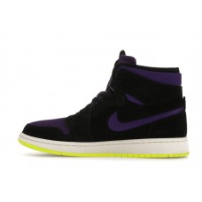 Женские Jordan 1 High Zoom Air CMFT Black Court Purple Lemon Venom (W)