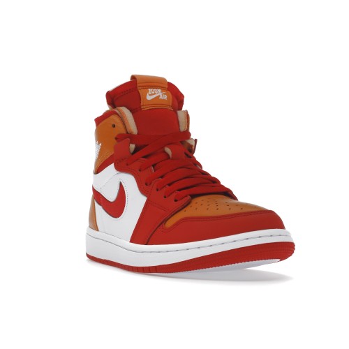Кроссы Jordan 1 High Zoom Air CMFT Fire Red Hot Curry (W) - женская сетка размеров