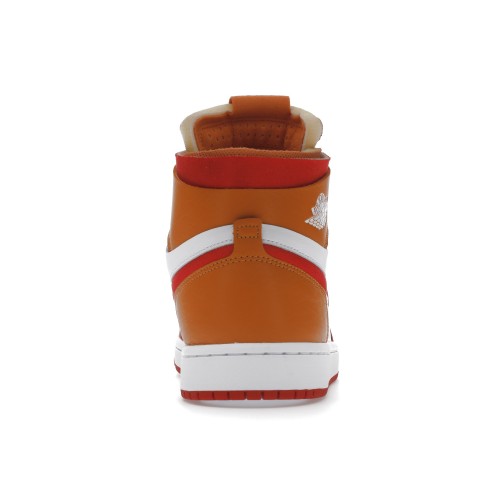 Кроссы Jordan 1 High Zoom Air CMFT Fire Red Hot Curry (W) - женская сетка размеров