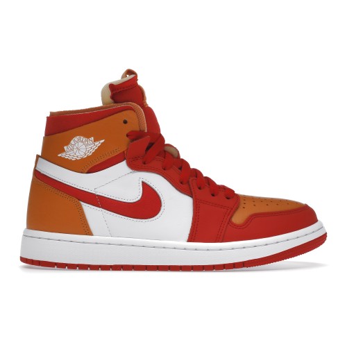 Кроссы Jordan 1 High Zoom Air CMFT Fire Red Hot Curry (W) - женская сетка размеров