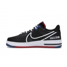 Кроссовки Nike Air Force 1 Low React Black White Gym Red Gym Blue