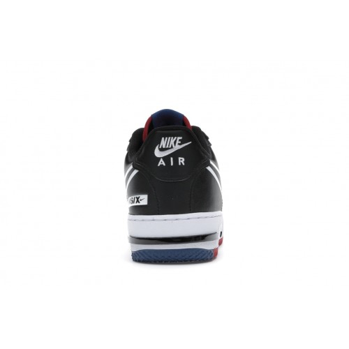 Кроссы Nike Air Force 1 Low React Black White Gym Red Gym Blue - мужская сетка размеров