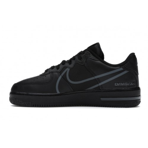 Кроссы Nike Air Force 1 React Black Anthracite - мужская сетка размеров